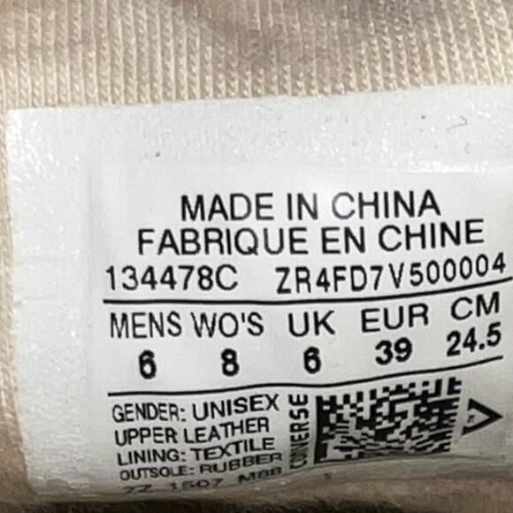 Converse Chuck Taylor All Star brown High-Top Leather Sneakers Men size 6 W- 8 - Picture 8 of 8